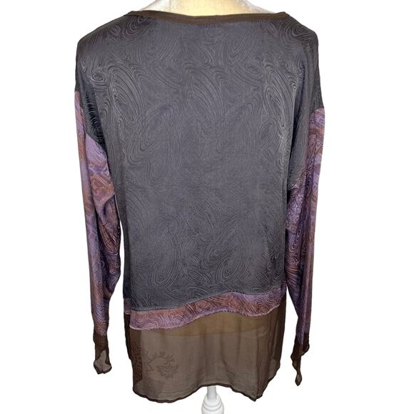 Exotic Brand Made in Indonesia Silk Tunic Top Blouse 100% Silk One Size OS A6-17 - Picture 5 of 7